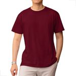 Camiseta Basica Comum Bordô