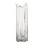 Vaso de Vidro com Detalhe em Ouro
