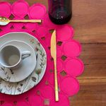 Jogo Americano Esfera Rosa
