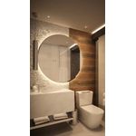 Espelho Redondo Com Fita De Led Grande 1,00x1,00 Decorativo