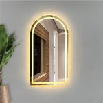 Espelho Jateado com Led 3 Cores de Led 1,10 x 0,60 Sensor de Movimento