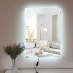 Espelho para Banheiros Retangular com LED SEM FIO ou com Fonte 12v Decoração Ambiente Moderno