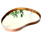 Bandeja Orgânica Espelhada Couro Ecológico Decorativa Modelos Variados 