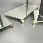 Bandeja Decorativa 24cm X 12cm Espelhada Com Pézinhos De Metal