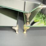 Bandeja Decorativa 24cm X 12cm Espelhada Com Pézinhos De Metal