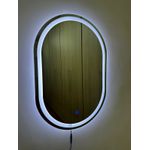 Espelho Oval 50x70 cm Lapidado com LED SEM FIO OU COM BATERIA 