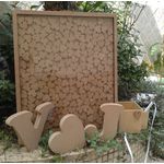 Quadro MDF Crú com Letras