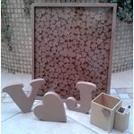 Quadro MDF Crú com Letras