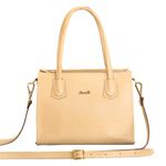 Bolsa Poucelle em Couro Creme