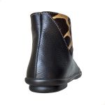 Bota em Couro Preto / Onça