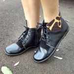 Bota em Couro Preto / Onça
