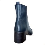 Bota em Couro Azul Marinho c/ Salto