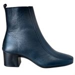 Bota em Couro Azul Marinho c/ Salto