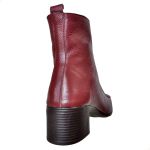 Bota em Couro Vermelho-Framboesa c/ Salto 
