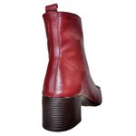 Bota em Couro Framboesa c/ Salto 