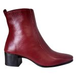 Bota em Couro Framboesa c/ Salto 