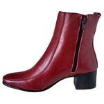 Bota em Couro Framboesa c/ Salto 