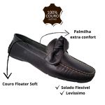 Mocassim Em Couro Preto
