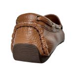 Mocassim Em Couro Capuccino / Leopardo / Laço