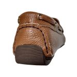 Mocassim Em Couro Capuccino / Laço