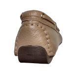 Mocassim Em Couro Creme / Laço