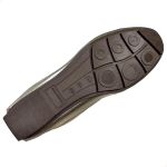 Mocassim Em Couro Ouro Branco / Laço