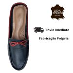 Mocassim em Couro Petróleo