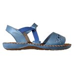 Avarca Em Couro Azul
