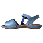 Avarca Em Couro Azul