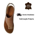 Avarca Em Couro Mármore