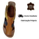 Avarca Em Couro Caramelo / Colors