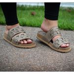 Birken Em Couro / Cinza