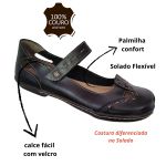 Sapatilha Em Couro Preto
