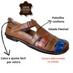 Sapatilha Em Couro Caramelo