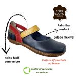 Sapatilha Em Couro Petróleo