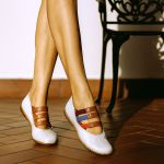 Sapatilha Em Couro Off White