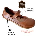 Sapatilha Em Couro Whisky