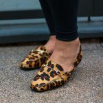 Sapatilha Em Couro Leopardo