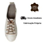 Tênis em Couro Off White