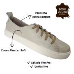 Tênis em Couro Off White