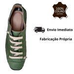 Tênis em Couro Verde