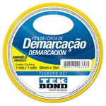 Fita Demarcação de Solo Vidro Amarela 48mmX15m Tekbond