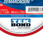 Fita Demarcação de Solo Vidro Vermelha 48mmX15m Tekbond