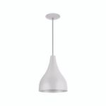 Pendente Gota Branco 26cm 1 Lâmpada E27 Llum Bronzearte