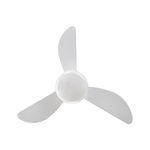 VENTILADOR TETO FENIX 3P BRANCO C/ LUMINARIA 127V 130W VENTISOL