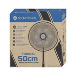 VENTILADOR OSCILANTE COLUNA 6P 50CM PRETO 127V VENTISOL