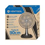 VENTILADOR OSCILANTE MESA 6P 30CM PRETO AZUL 127V VENTISOL