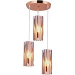 Pendente Mirage Zebra Cobre 3 Lâmpadas E27 Llum Bronzearte