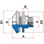 ADAPTADOR PARA CAIXA D'ÁGUA AQUATHERM® 22MM TIGRE