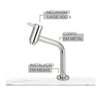 TORNEIRA LAVATORIO BANHEIRO 4030 NOBRE 45° 1/4V FLEX LIDER